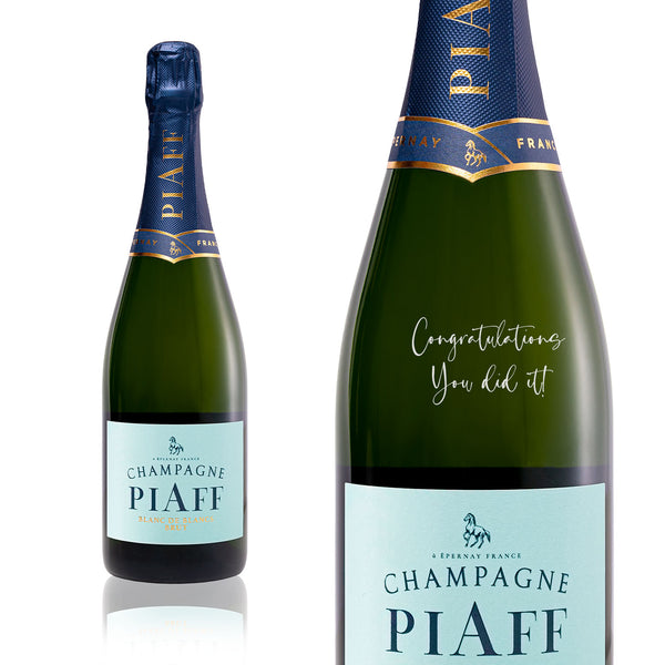 Champagne PIAFF Blanc de Blancs NV with Personalised bottle