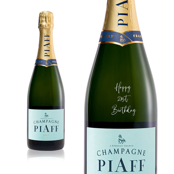 Champagne PIAFF Brut NV with Personalised bottle