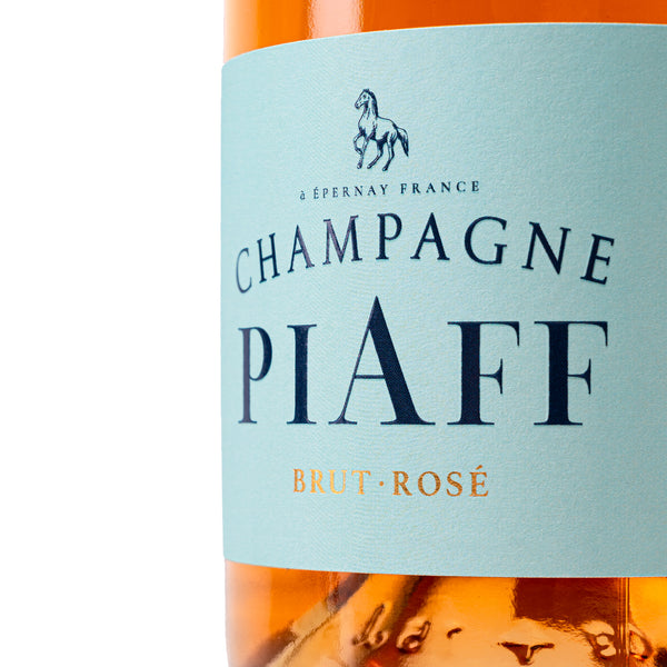 Champagne rose brut label 